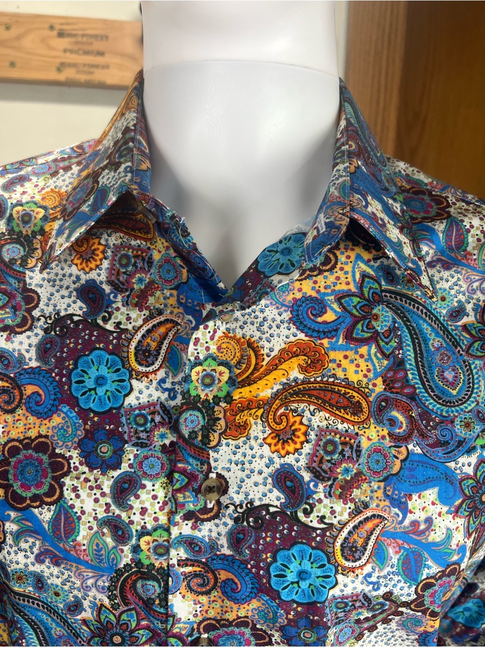 Paul Fredrick Multicolor Paisley Button-Down Shirt